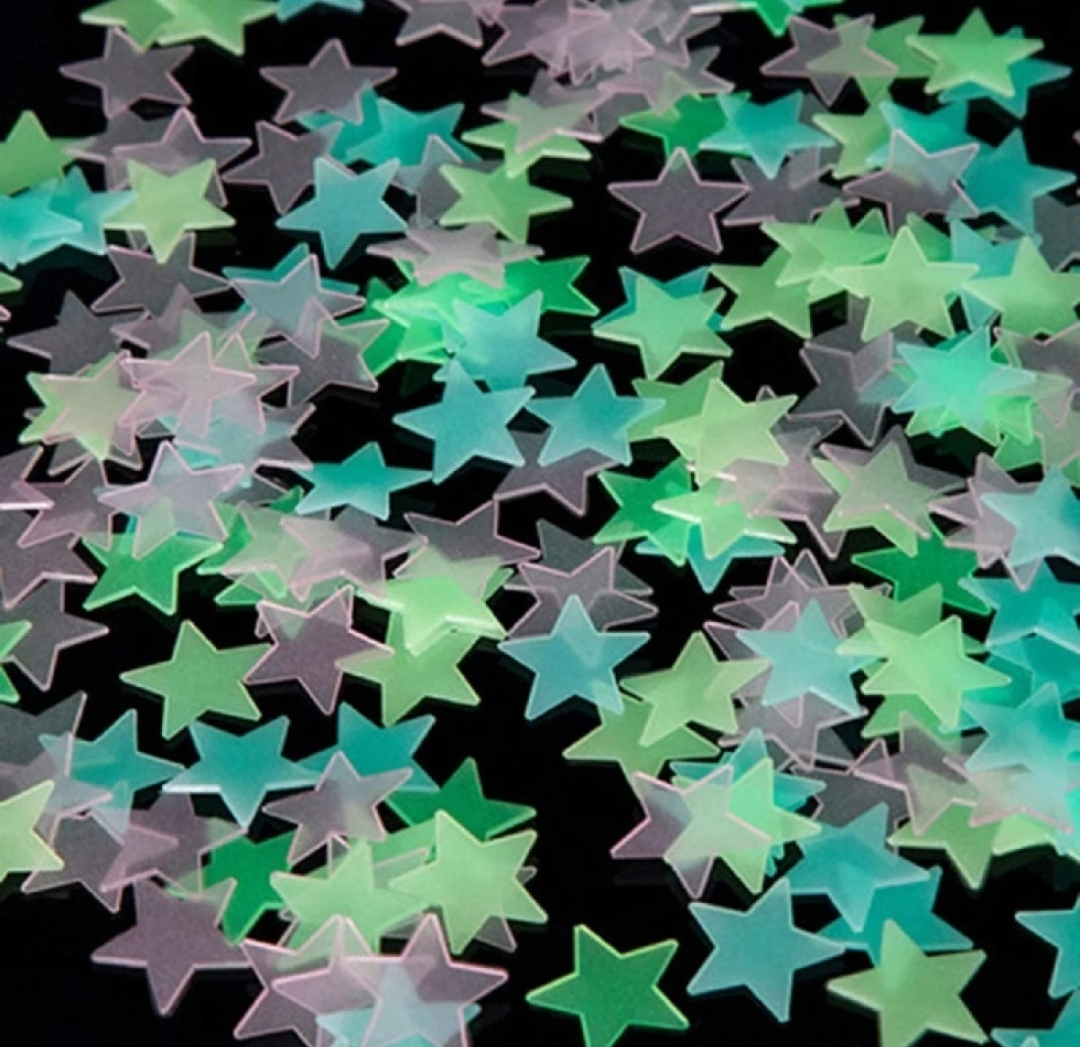 100 pcs 3D Stickers shining Statrs