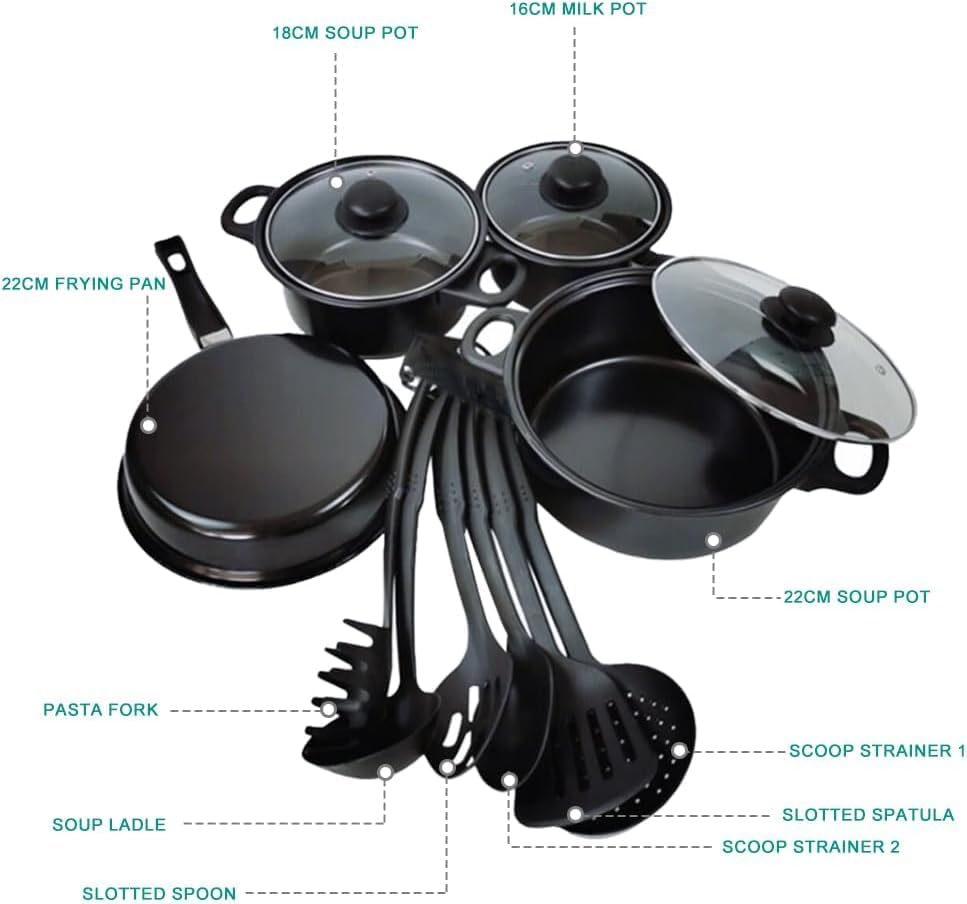 13 Pieces Cookware Set