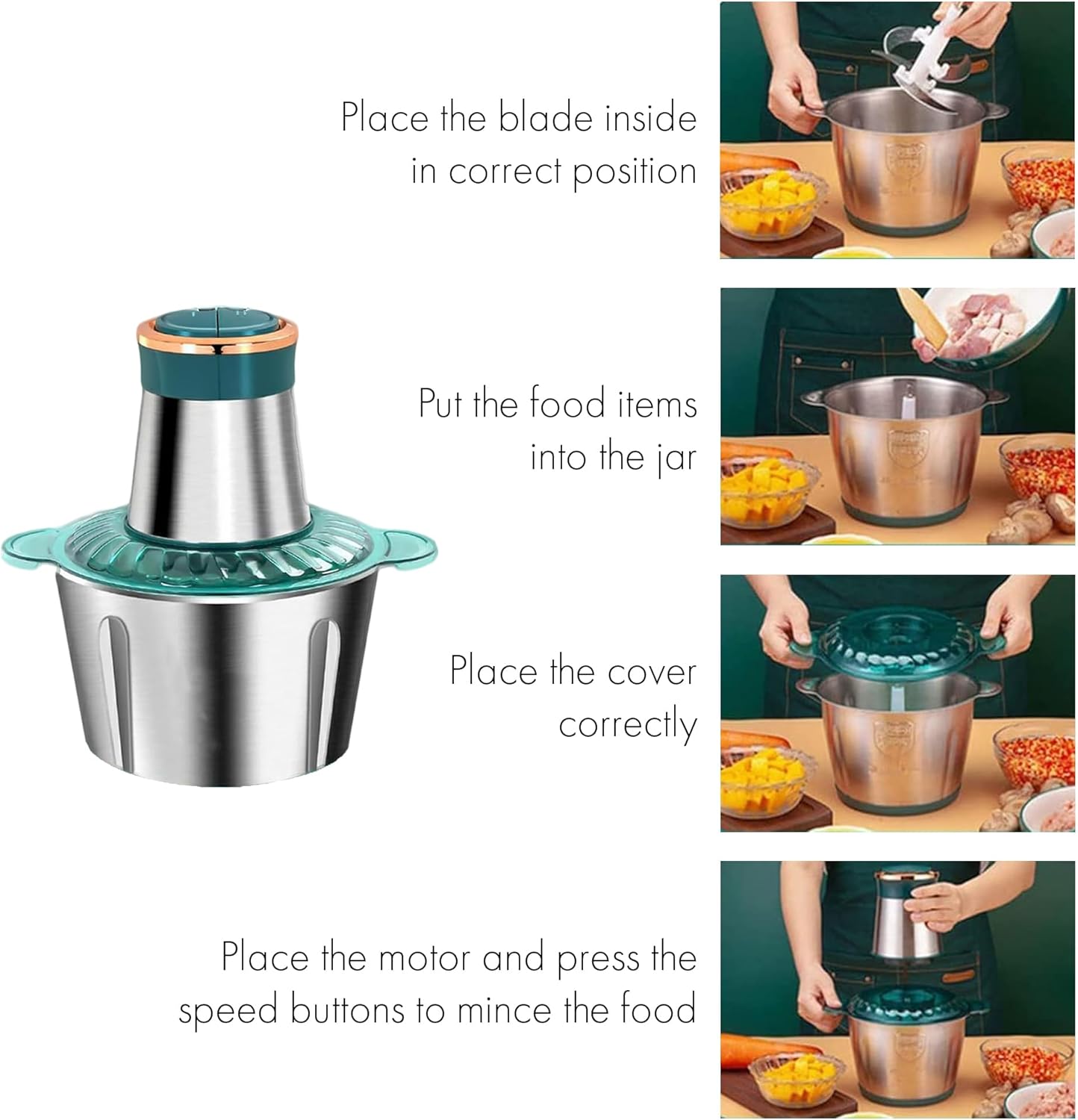 Kitchen Expert 3L Stainless Steel Food Chopper